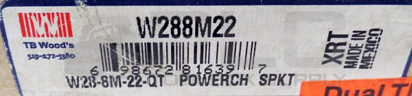 NEW TB WOODS W288M22 POWERCH SPROCKET, BORE: 1-9/16", W28-8M-22-QT - Image 5