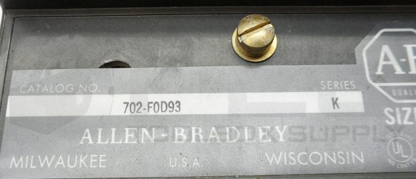 NEW ALLEN BRADLEY 702-FOD93 Ser. K STARTER, SIZE 5, 120V60Hz 110V50Hz - Image 4