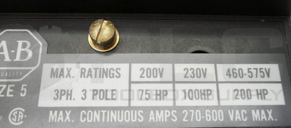 NEW ALLEN BRADLEY 702-FOD93 Ser. K STARTER, SIZE 5, 120V60Hz 110V50Hz - Image 5