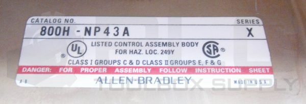 NEW ALLEN BRADLEY 800H-NP43A SER X HEAVY DUTY ENCLOSURE BASE 3/4" CONDUIT - Image 8