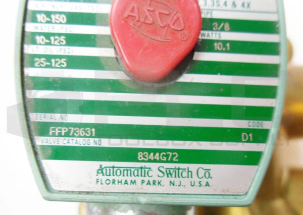 NEW ASCO RED HAT II 8344G72 SOLENOID VALVE 120/60 11/50 20857 *READ* - Image 7