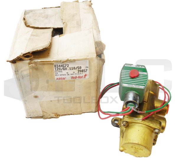 NEW ASCO RED HAT II 8344G72 SOLENOID VALVE 120/60 11/50 20857 *READ*