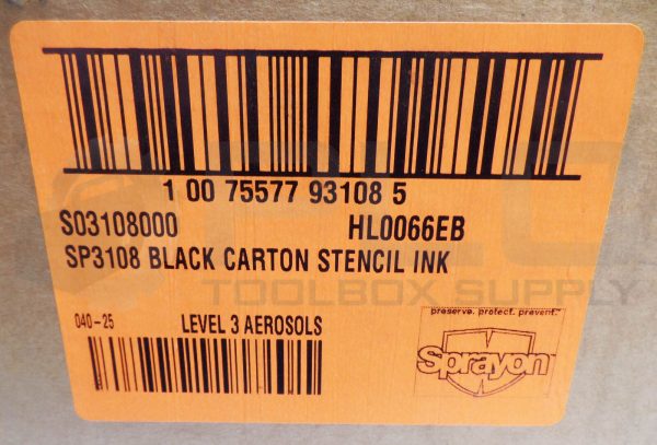 NEW BOX OF 10 SPRAYON SP3108 CARTON STENCIL INK BLACK - Image 5