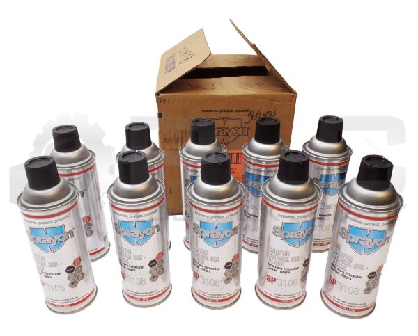 NEW BOX OF 10 SPRAYON SP3108 CARTON STENCIL INK BLACK