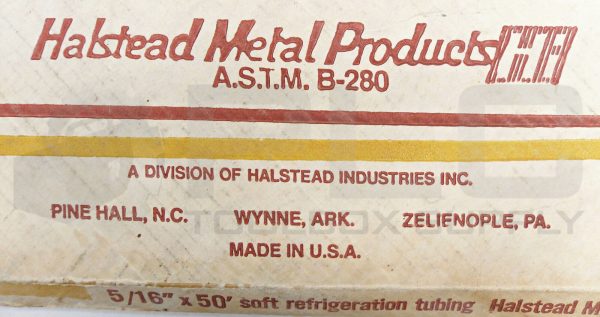 NEW HALSTEAD METAL PRODUCTS ASTM B-280 SOFT COPPER TUBING 5/16"X50' - Image 5