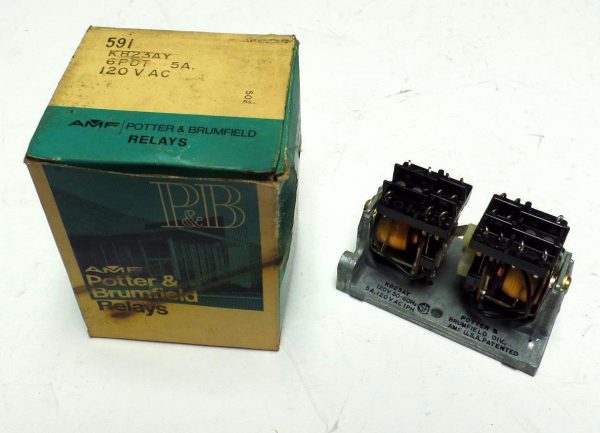 NEW POTTER AND BRUMFIELD 591 KB23AY 6PDT 5 A 120 V P & B