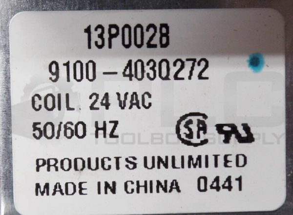 NEW PRODUCTS UNLIMITED 9100-403Q272 COIL 24VAC 50/60HZ 13P0028 - Image 5
