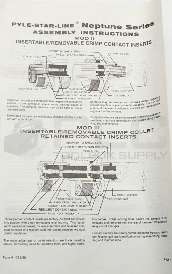 NEW PYLE STAR LINE P-210144-1720-350SN NEPTUNE SERIES CONNECTOR KIT, 37 PIN - Image 5