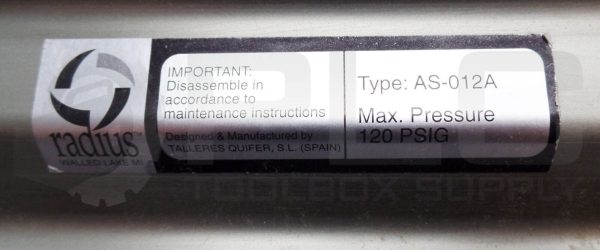 NEW RADIUS AS-012A PNEUMATIC ACTUATOR 120PSIG - Image 7