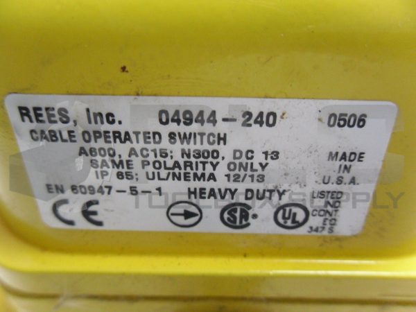 NEW REES 04944-240 CABLE OPERATED SWITCH NEW - Image 3