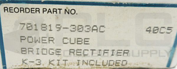 NEW RELIANCE 701819-303AC POWER CUBE, BRIDGE RECTIFIER, K-3 KIT INCLUDED - Image 5
