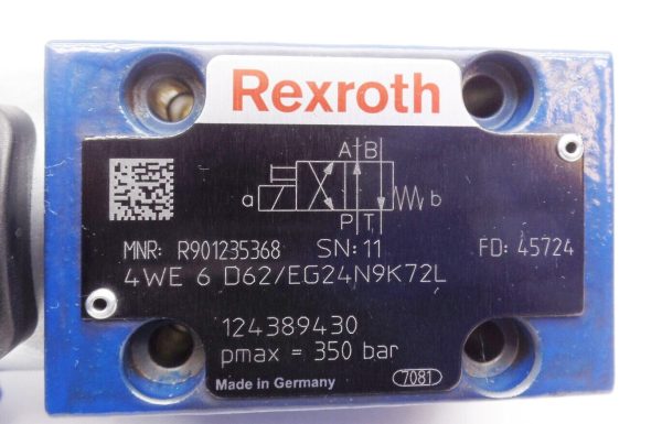 NEW REXROTH 4WE 6 D6X/EG24N9K72L HYDRAULIC VALVE R901235368 - Image 5