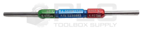NEW R.L. SCHMIDT 5236643 MASTER PLUG PIN GAGE GO PD 4.475MM NOGO PD 4.625MM