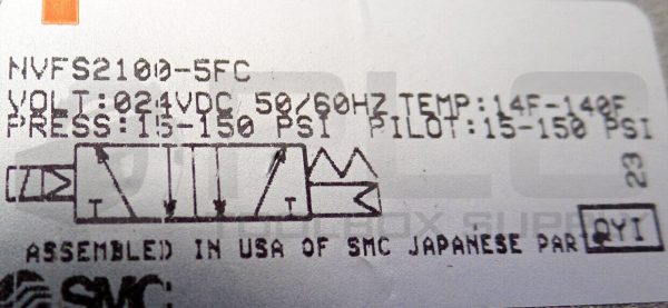 NEW SMC NVFS2100-5FC VALVE, 24VDC 50/60Hz 14F-140F 15-150PSI - Image 4