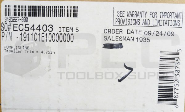 NEW TACO 1911C1E1 INLINE PUMP IMPELLER TRIM 4.75" 1911C1E10000000 - Image 8