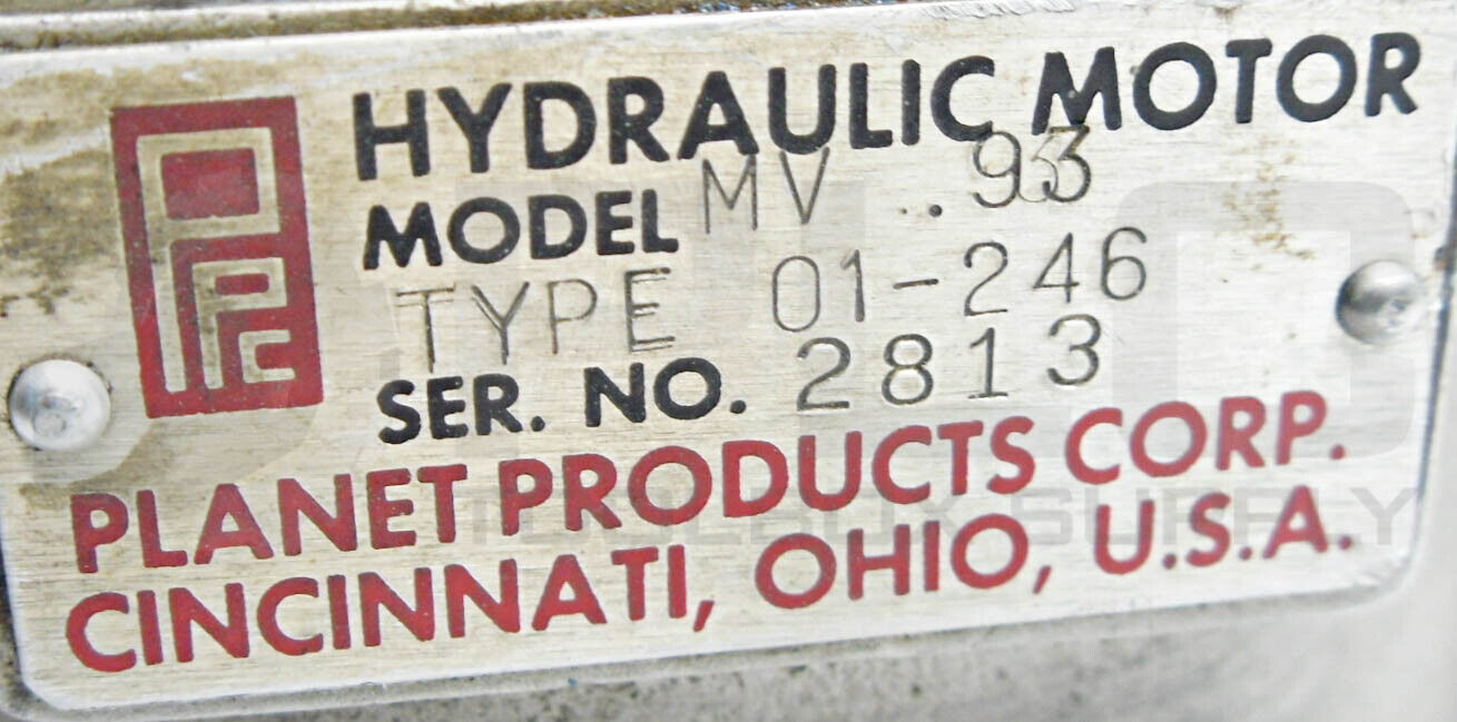 PLANET PRODUCTS MV .93 TYPE 01-245 HYDRAULIC MOTOR - Image 7
