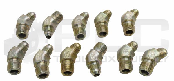 LOT OF 11 NEW PARKER 11/16" OD MALE X 9/16" OD MALE 45° ELBOW FITTINGS