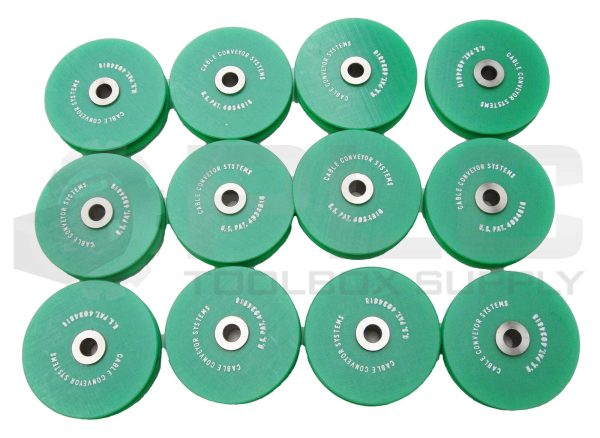 LOT OF 12 NEW CABLE CONVEYOR SYSTEMS CCS-2700 3" MOLDED PLASTIC CONVEYOR PULLEY