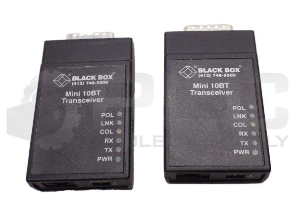 LOT OF 2 BLACK BOX LE2041A MINI 10BT TRANSCEIVER