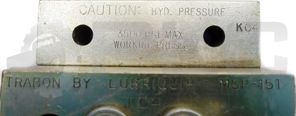 LUBRIQUIP TRABON MSP-20T MANIFOLD VALVE DIVIDER ASSEMBLY 3500PSI - Image 4
