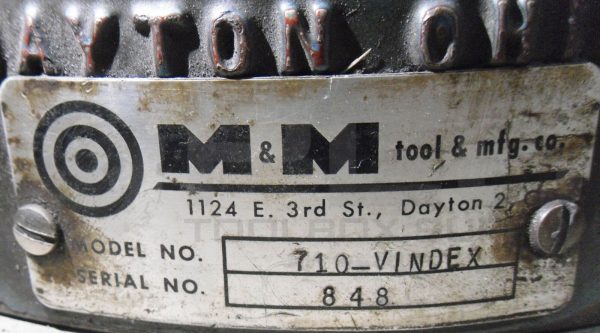 M-M TOOL ROTO GRIND 710-VINDEX ROTARY TABLE - Image 7