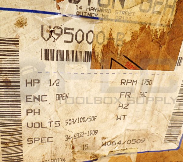 NEW BOSTON GEAR V95000-B MOTOR, 1/2HP 1750RPM FR: 56C - Image 5