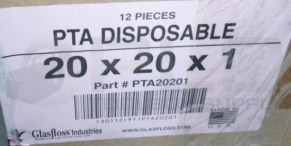 NEW BOX OF 8 GLASGFLOSS PTA20201 FIBERGLASS AIR FILTERS 20X20X1 - Image 6