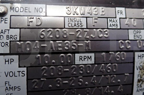 NEW DAYTON 3KW43B GENERAL PURPOSE MOTOR 10HP 1760RPM FR: 215T - Image 6