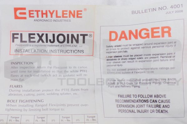 NEW ETHYLENE 6" FLEXIJOINT EXPANSION BELLOW - Image 7