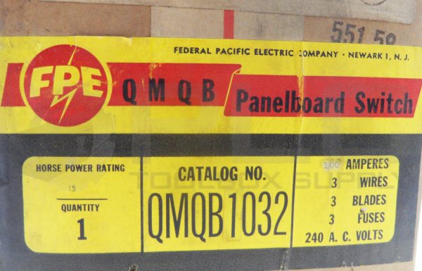 NEW FEDERAL PACIFIC ELECTRIC CO QMQB1032 FUSIBLE PANELBOARD SWITCH 15HP *READ* - Image 12