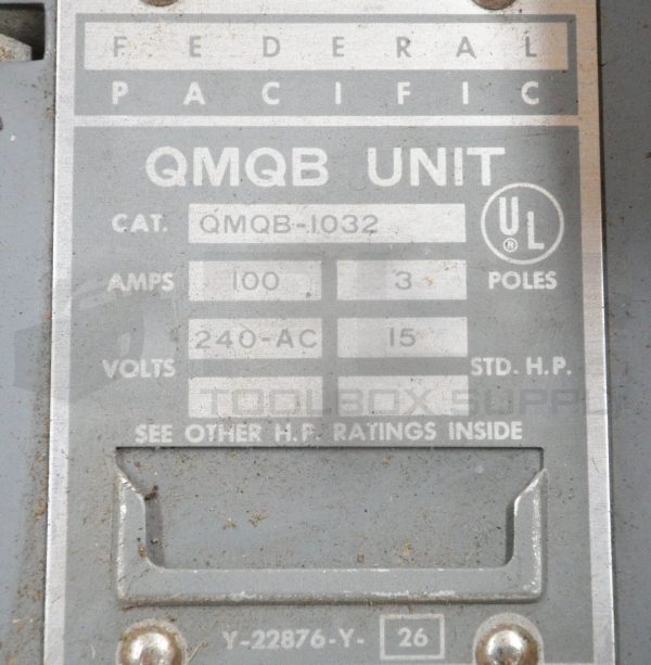 NEW FEDERAL PACIFIC ELECTRIC CO QMQB1032 FUSIBLE PANELBOARD SWITCH 15HP *READ* - Image 7