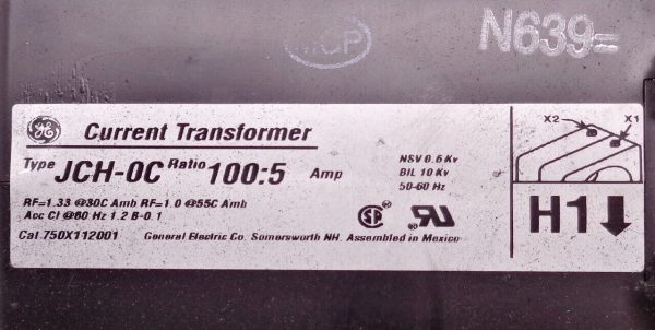 NEW GE JCH-0C CURRENT TRANSFORMER RATIO 100:5 - Image 3
