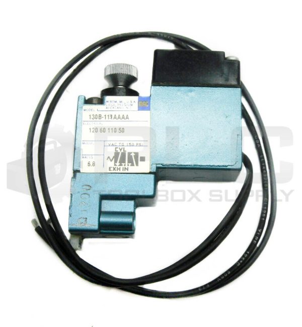 NEW MAC 130B-113AAAA SOLENOID VALVE, 120/60 110/50, 6.8 WATT