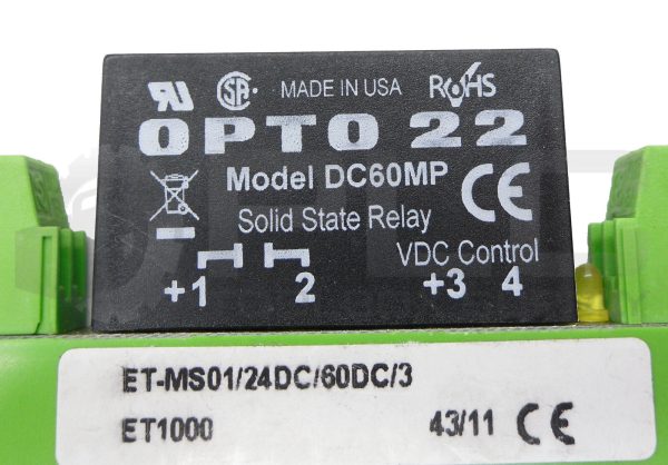 NEW OPTO 22 DC60MP SOLID STATE RELAY W/ ET-MS01/24DC/60DC/3 SOCKET ET1000 - Image 6