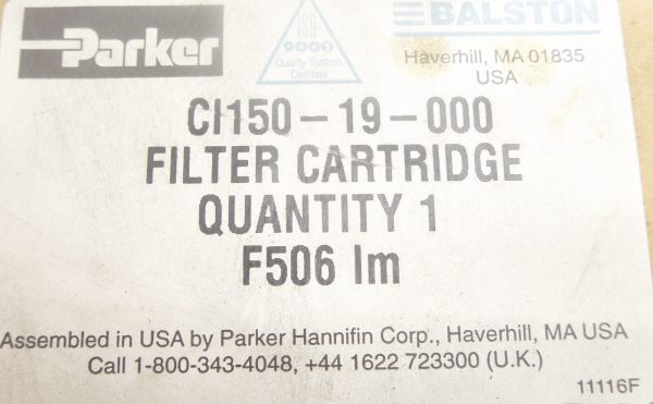 NEW PARKER BALSTON CI150-19-000 FILTER CARTRIDGE F506 - Image 4