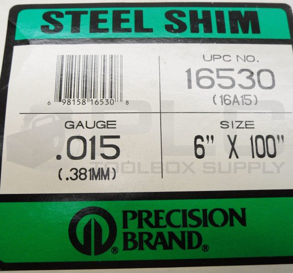 NEW PRECISION BRAND 16530 STEEL SHIM 6"X100" .015 GAGE 16A15 - Image 5