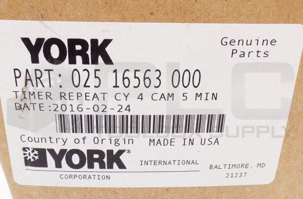 NEW PRECISION TIMER/YORK 025 16563 000 5 MIN TIMER 120V 60HZ 15A 131-4W2/16563-Y - Image 8
