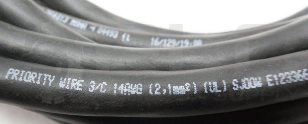 NEW PRIORITY WIRE E123366 CORD 3/C 14 AWG SJOOW 300V APPROX 21' - Image 4