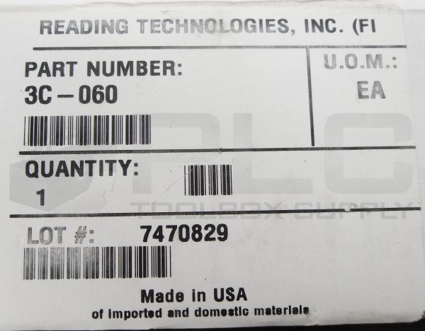NEW READING TECHNOLOGIES INC 3C-060 ELEMENT 0.01 MICRON RED 3C060 - Image 6