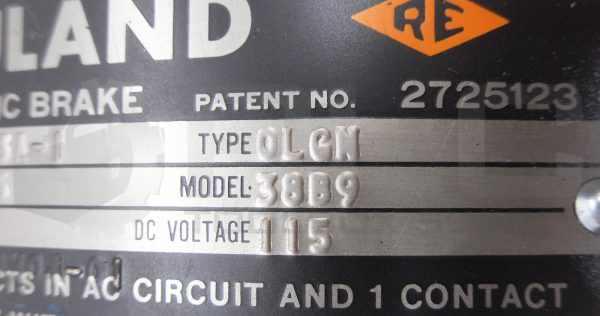 NEW REULAND 38B9 DC MAGNETC BRAKE 115VDC 23LB/FT OLGN *READ* - Image 9