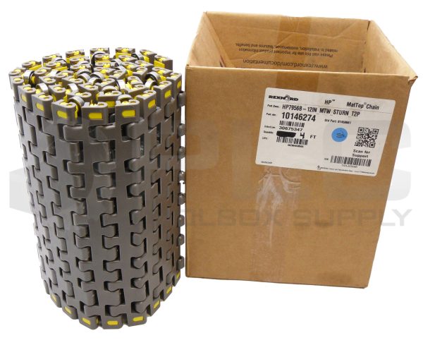 NEW REXNORD HP7956B MATTOP CHAIN 12" APPROX 4FT 10146274 81450661