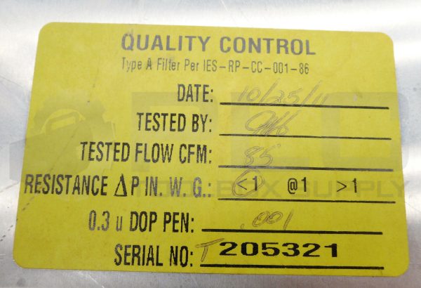 NEW SMITH FILTER CO. 1C1010FBJF211 FILTER 9 7/8" x 97/8" x 5 7/8" 99.97% *READ* - Image 4