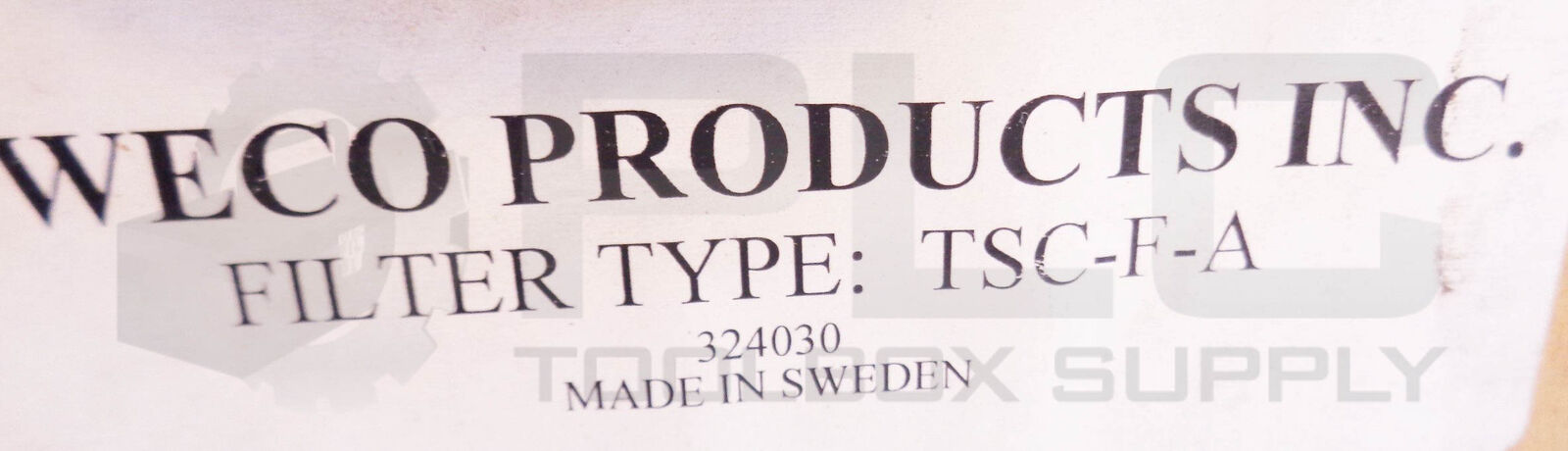 NEW TWECO PRODUCTS TSC-F-A FILTER 324030 - Image 7
