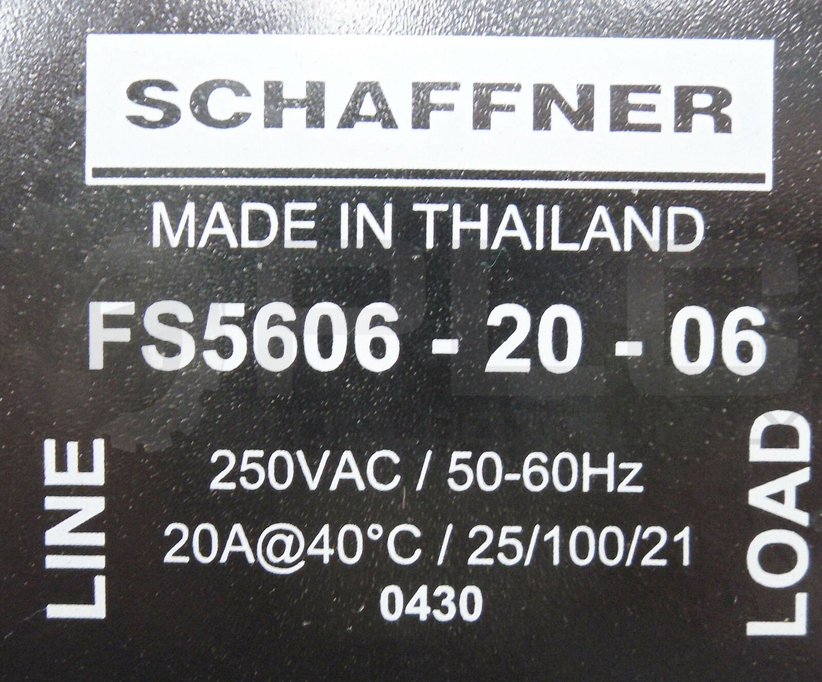SCHAFFNER FS5606-20-06 MULTI-STAGE POWER LINE FILTER 250V 50-60HZ - Image 5