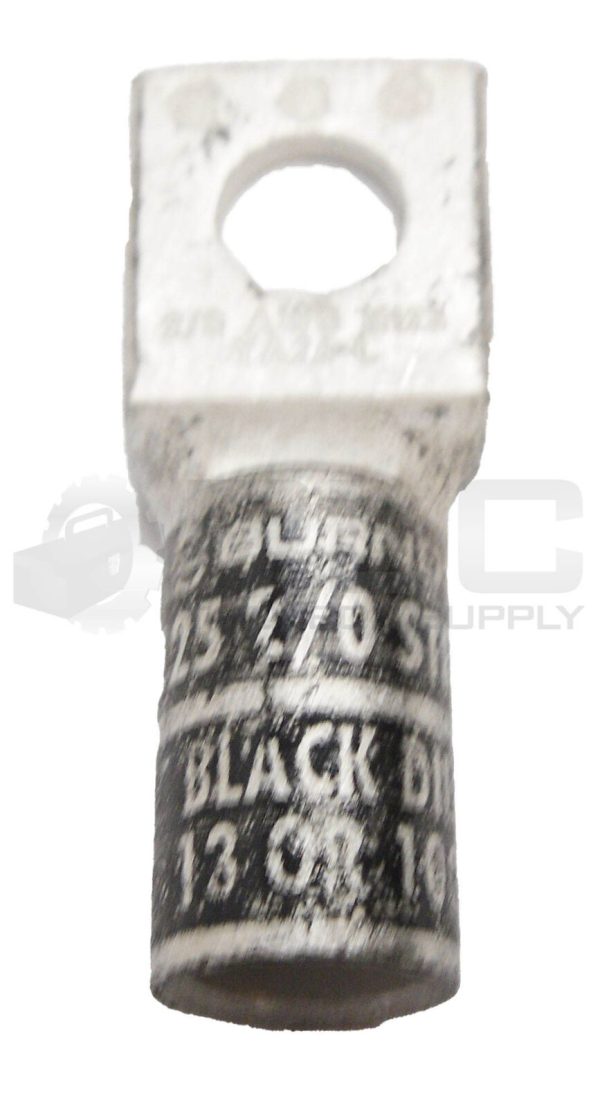 LOT OF 12 NEW BURNDY YA26-L COMPRESSION LUG N125 2/0 STR CU BLACK DIE 13 OR 100 - Image 3