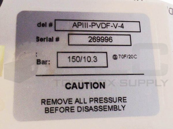 NEW ACCU-PULSE APIII-PVDF-V-4 PULSATION DAMPENER 150/10.3BAR 70DEG F - Image 7