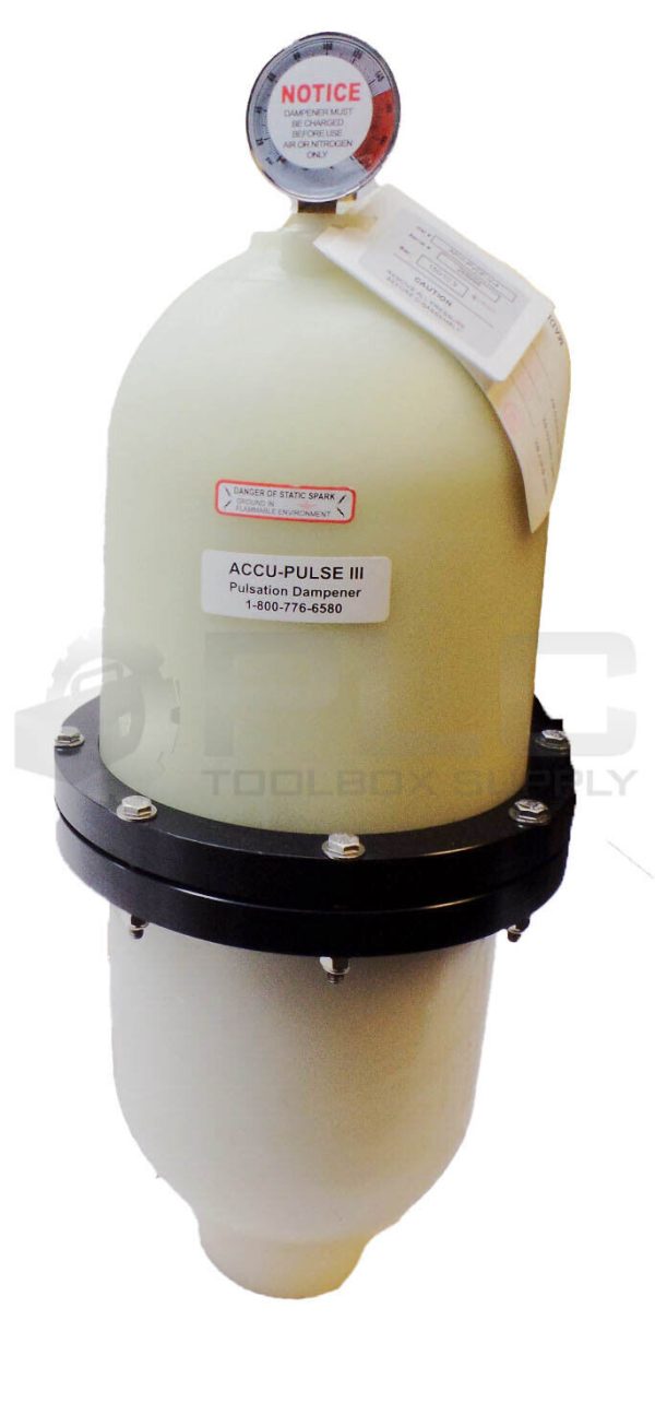 NEW ACCU-PULSE APIII-PVDF-V-4 PULSATION DAMPENER 150/10.3BAR 70DEG F