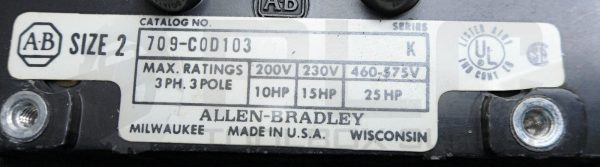 NEW ALLEN BRADLEY 712-CJA252 Ser. N COMBINATION STARTER w/709-COD103 /K X-343858 - Image 6