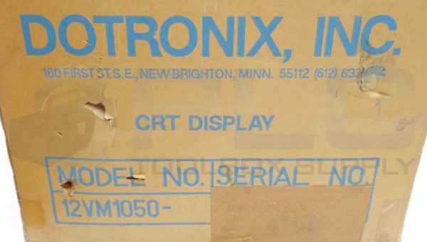 NEW DOTRONIX 12VM1050 DOT-X CRT MONOCHROME VIDEO MONITOR 12" - Image 7