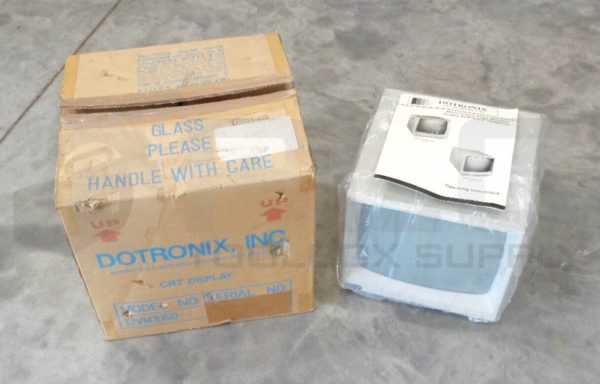 NEW DOTRONIX 12VM1050 DOT-X CRT MONOCHROME VIDEO MONITOR 12"